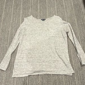 Vince Long Sleeve Tee in Size M in Light Heather Grey